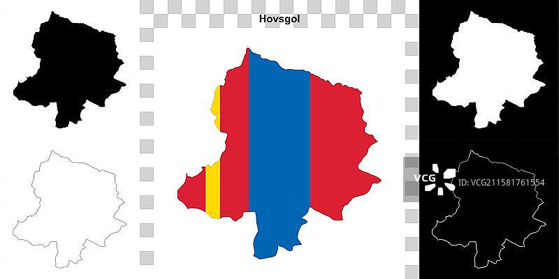 霍夫斯戈尔轮廓地图图片素材