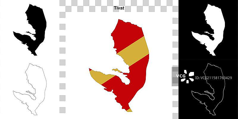 提瓦特轮廓地图图片素材