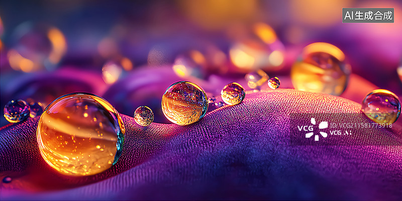 【AI数字艺术】梦幻唯美水珠壁纸图片素材