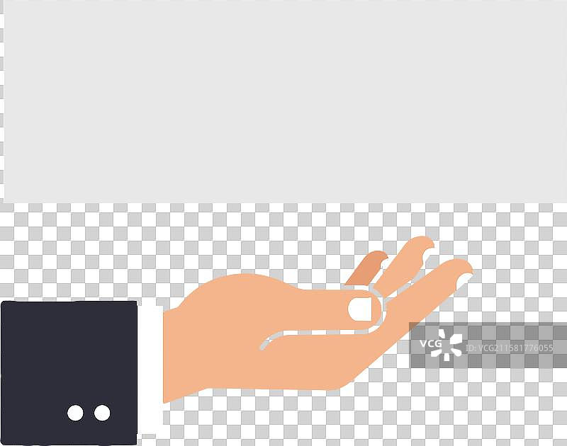 手掌向上展示一个空白区域图片素材