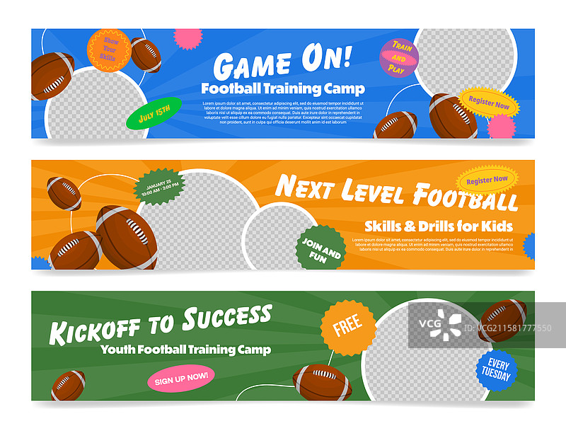 足球训练营横幅宣传技能图片素材