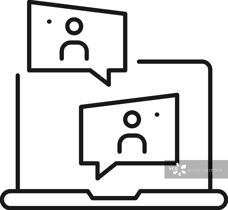 代表在线会议的图标，包含两个人物图片素材