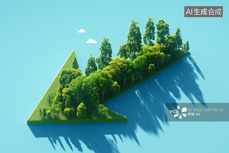 【AI数字艺术】绿色箭头矢量背景图片素材