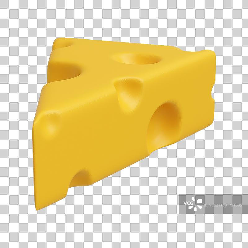 三维立体奶酪芝士黄油插画免抠元素图片素材