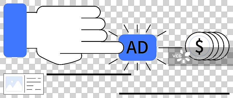 点击广告带来收入图片素材
