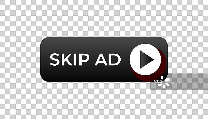 带播放图标的互动跳过广告按钮图片素材