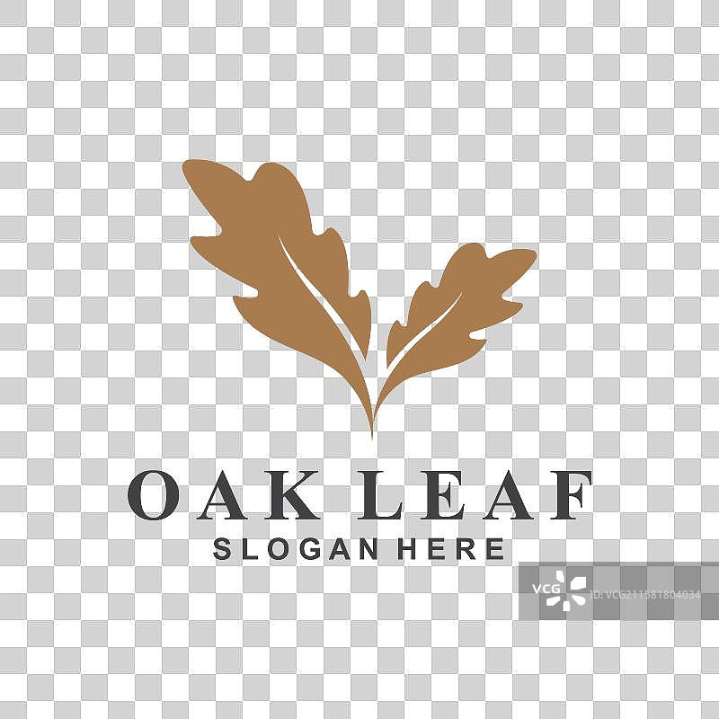 橡果标志简单设计模板扁平化图片素材