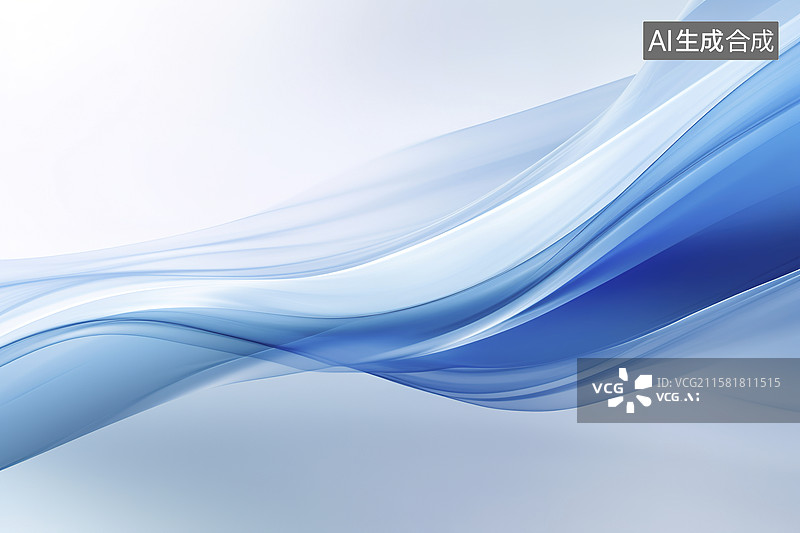 【AI数字艺术】蓝色的线条图片素材