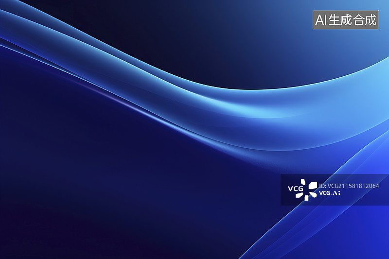 【AI数字艺术】蓝色流体壁纸图片素材
