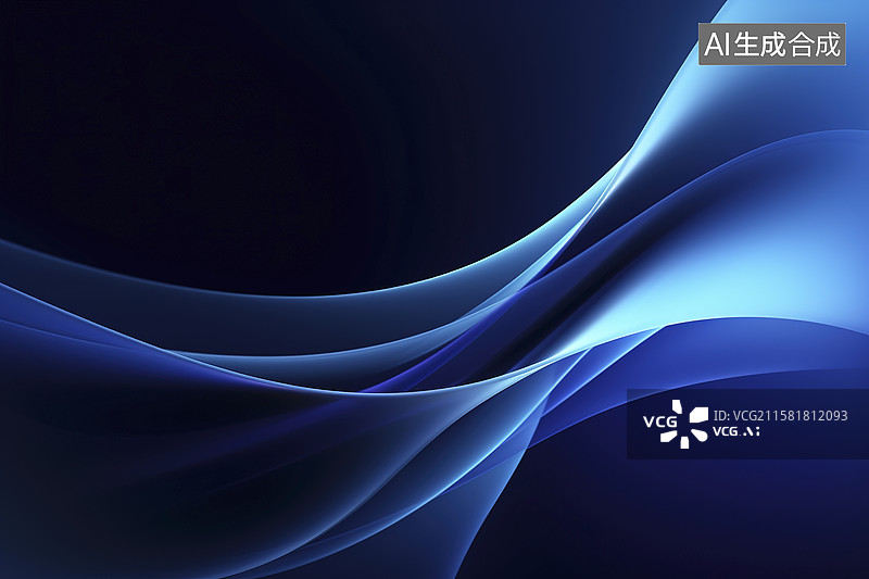 【AI数字艺术】蓝色流体壁纸图片素材