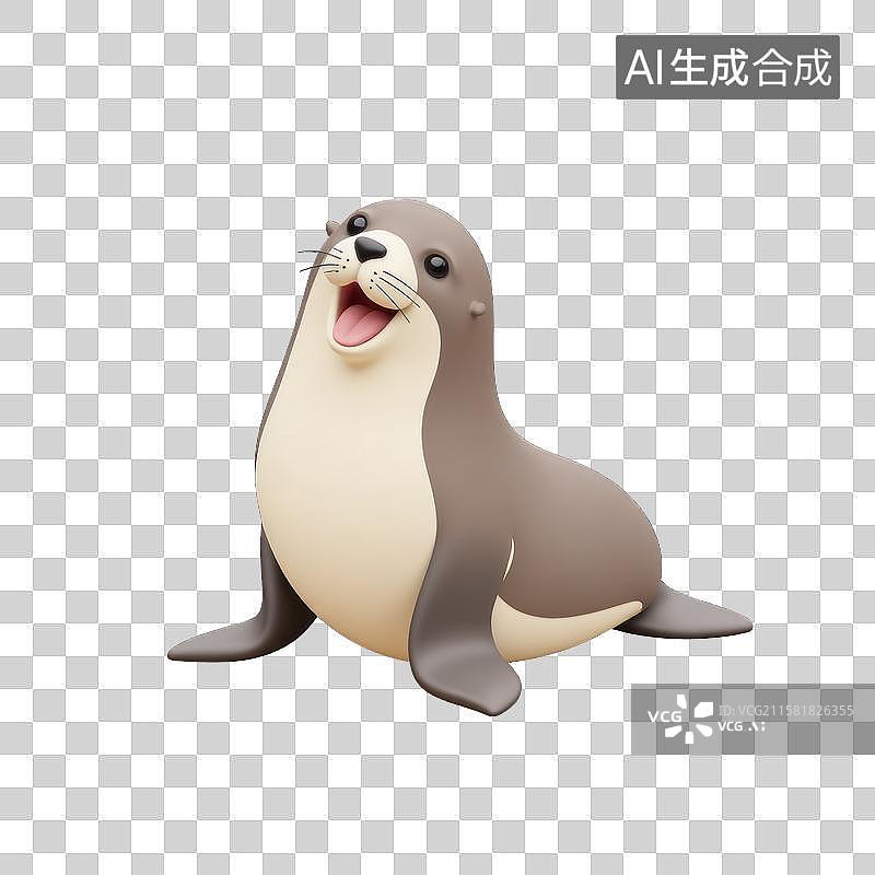 【AI数字艺术】憨态可掬的小海狮图片素材