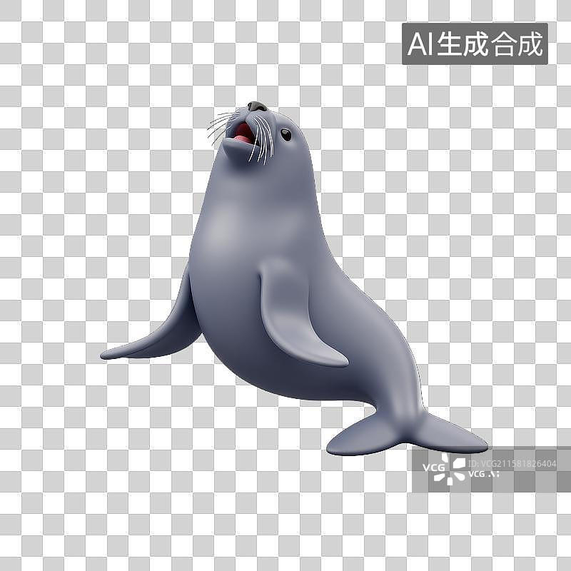 【AI数字艺术】憨态可掬的小海狮图片素材