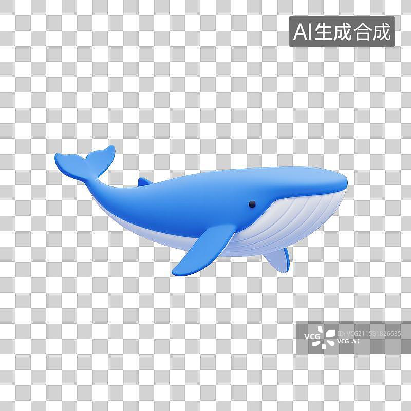 【AI数字艺术】可爱鲸鱼的海洋畅游海洋生物的可爱素材图片素材