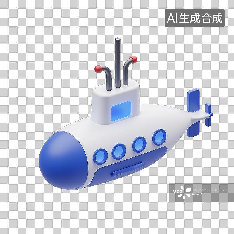 【AI数字艺术】卡通潜水艇的梦幻之旅趣味潜艇的海洋探险图片素材