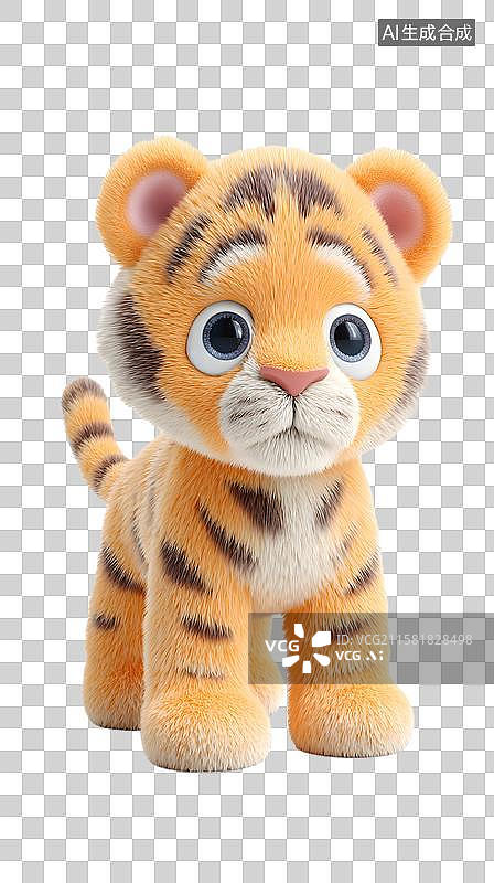 【AI数字艺术】卡通老虎插画图片素材