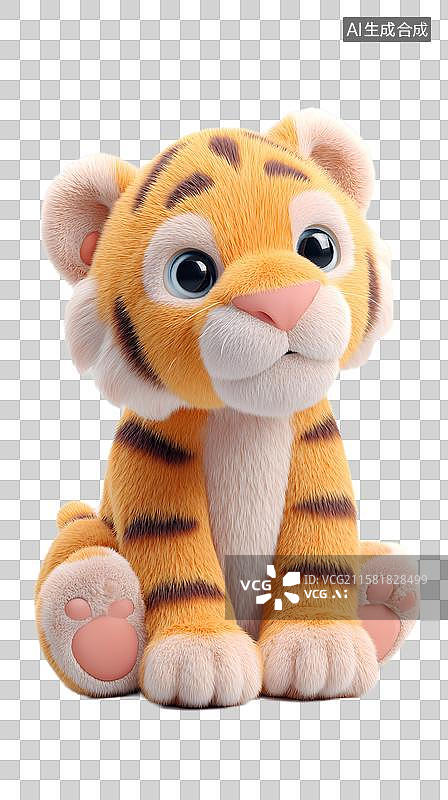 【AI数字艺术】卡通老虎插画图片素材