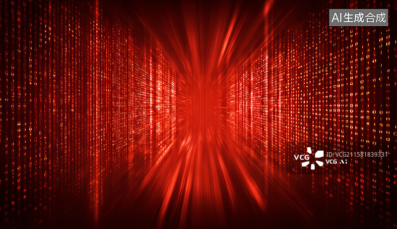 【AI数字艺术】数字矩阵光影效果图片素材