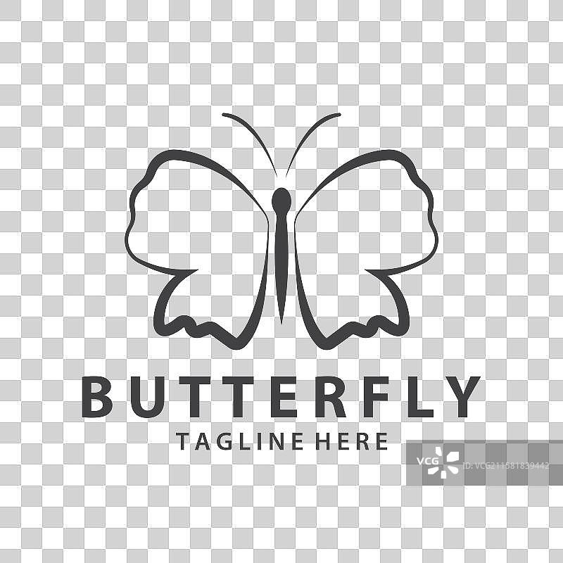 蝴蝶标志奢华系列标识设计图片素材