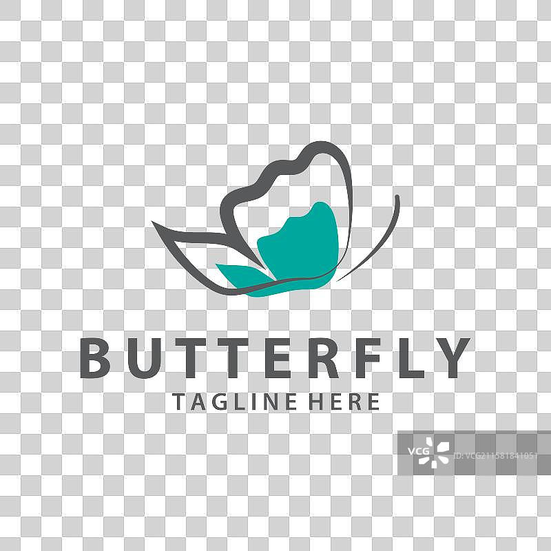 蝴蝶标志奢华系列标识设计图片素材