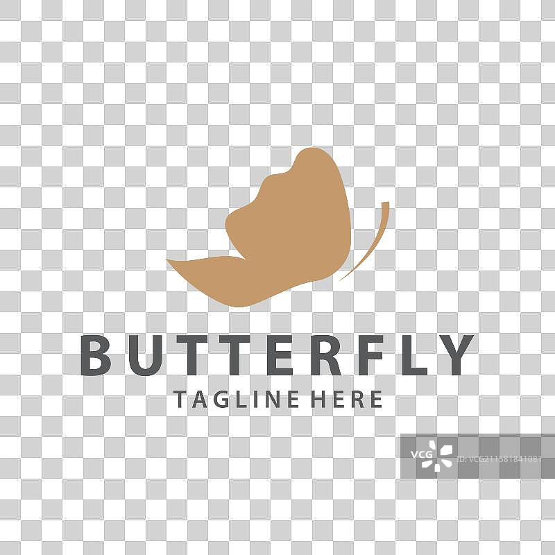 蝴蝶标志奢华系列标识设计图片素材