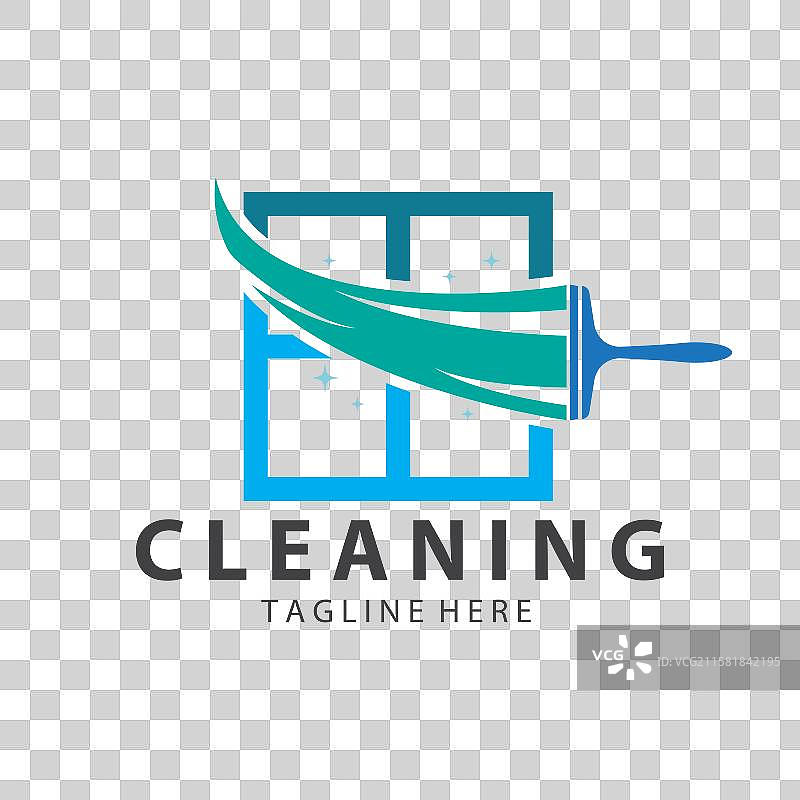清洁标志 清洁房屋标志 清洁窗户标志图片素材