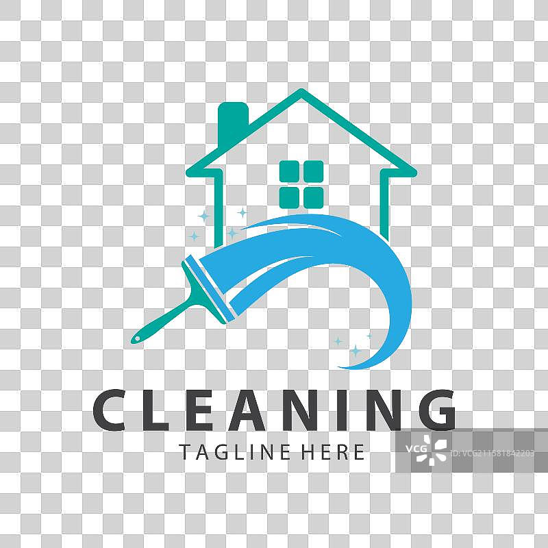 清洁标志 清洁房屋标志 清洁窗户标志图片素材