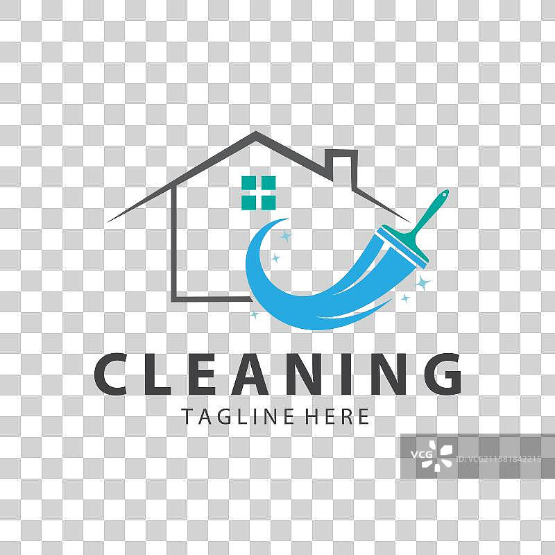清洁标志 清洁房屋标志 清洁窗户标志图片素材