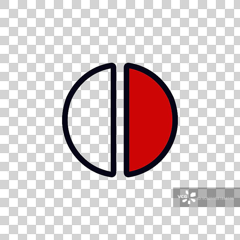 简单的红白色图形图标图片素材
