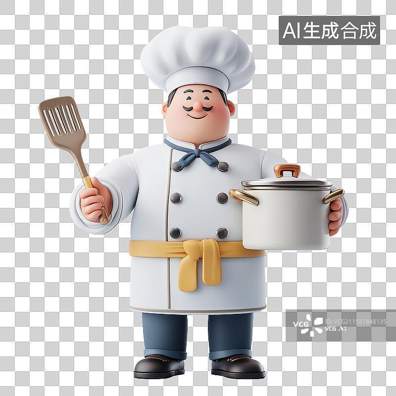 【AI数字艺术】可爱的卡通厨师图片素材