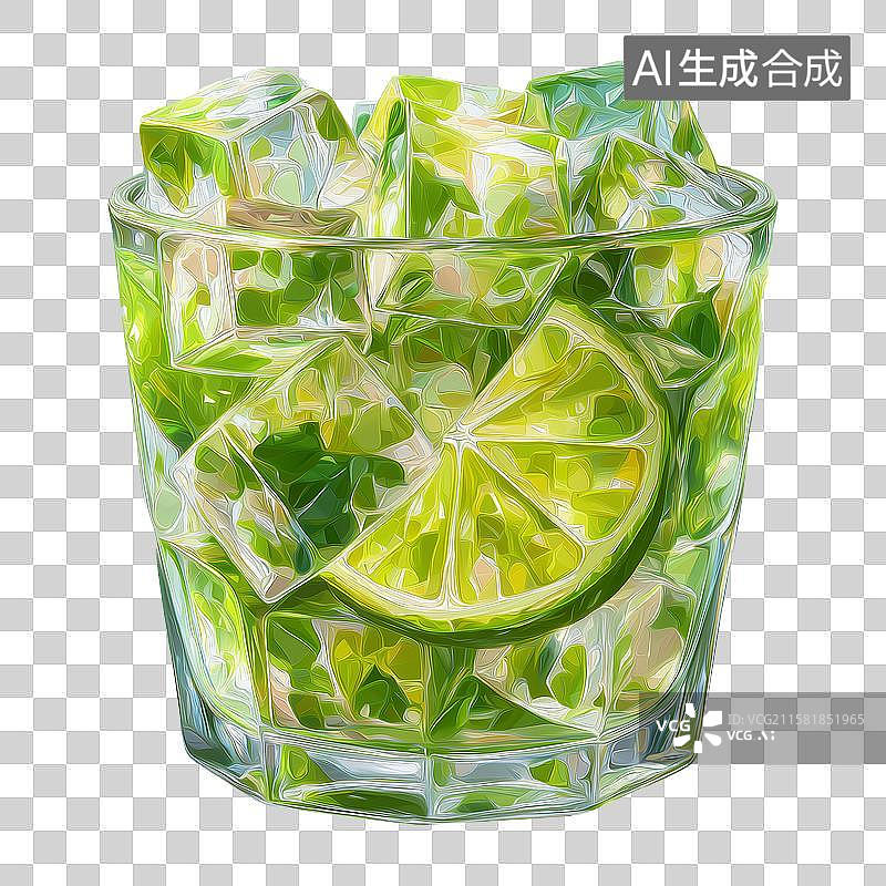 【AI数字艺术】冰柠檬水图片素材