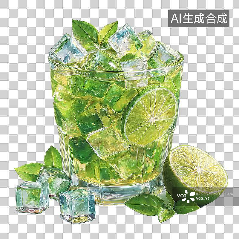 【AI数字艺术】冰柠檬水图片素材