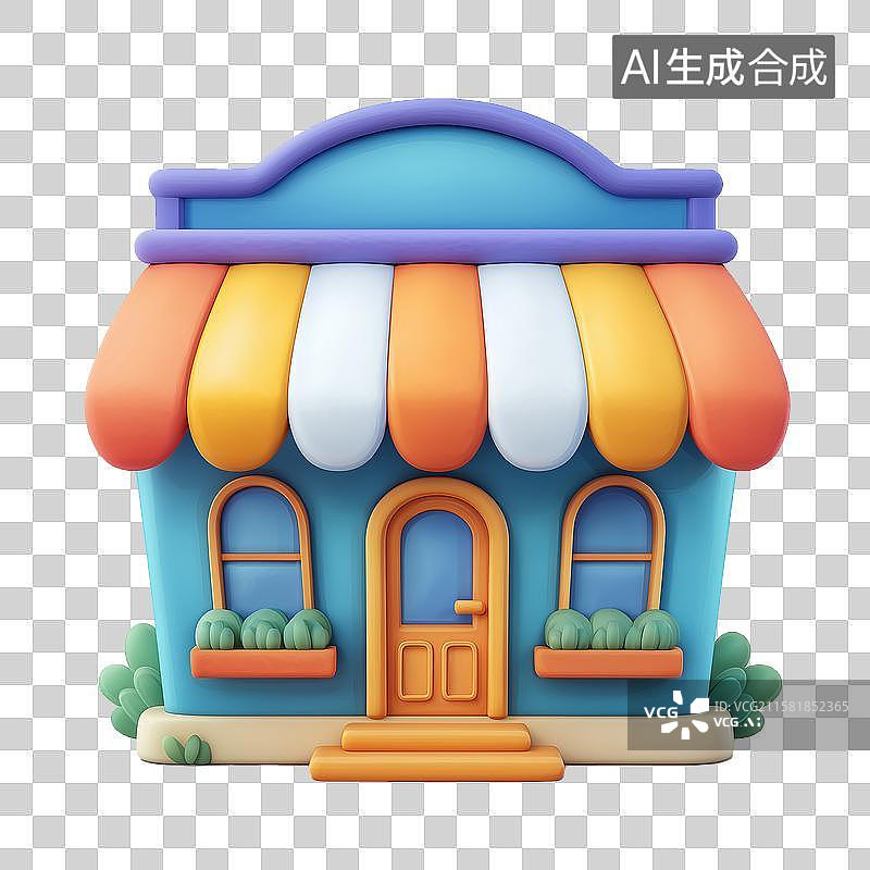 【AI数字艺术】简约的商店图标图片素材