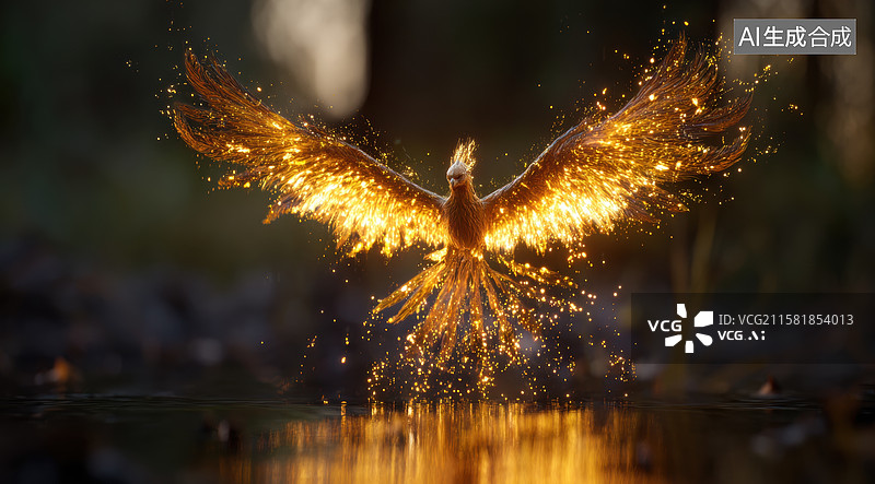 【AI数字艺术】浴火凤凰图片素材