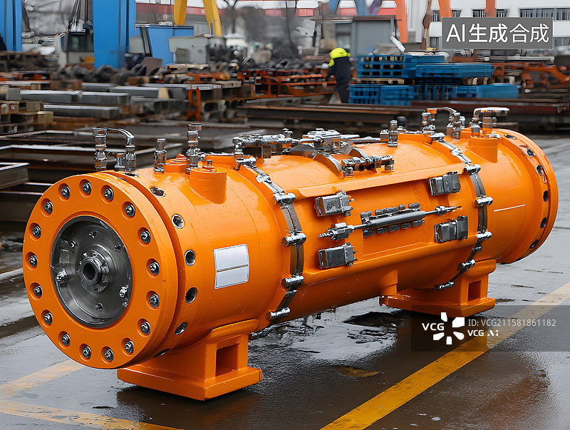 【AI数字艺术】工厂中的重型机械设备图片素材