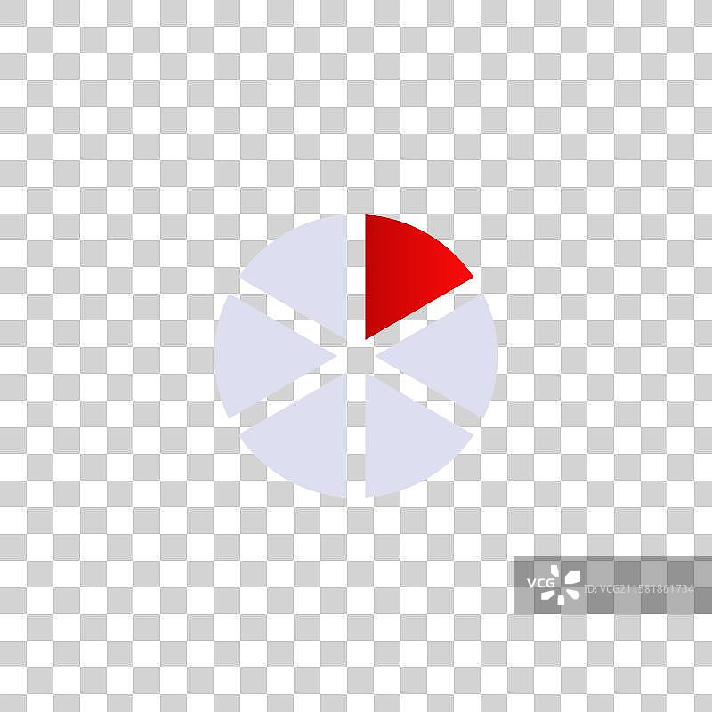 突出数据的饼图与分段图片素材