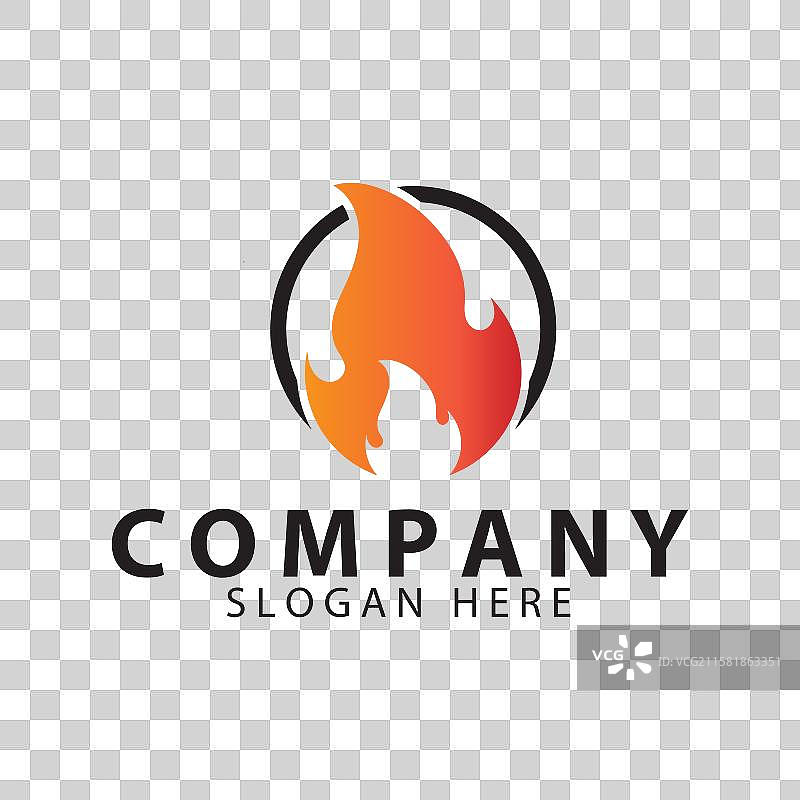 抽象风格的红色火焰在白色背景上图片素材