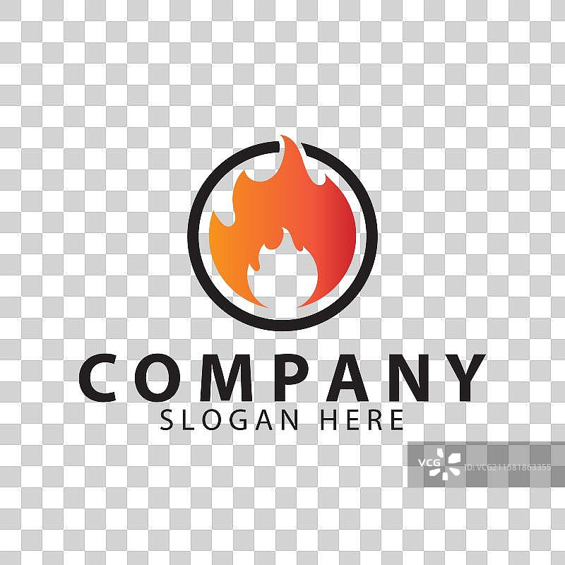 抽象风格的红色火焰在白色背景上图片素材