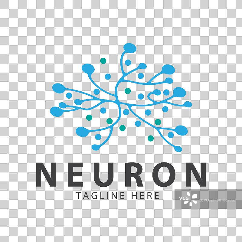 神经元标志或神经细胞标志设计分子图片素材