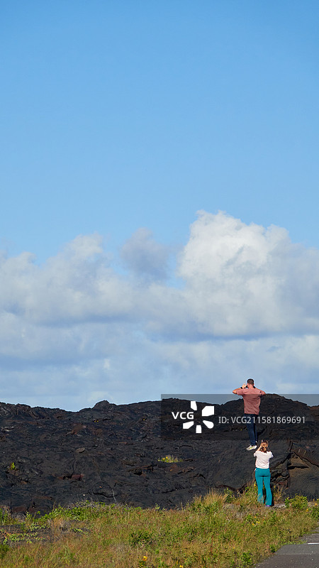 夏威夷风光 - 大岛 希洛 holei sea arch, 观赏新生成的火山熔岩图片素材