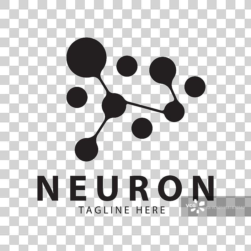 神经元标志或神经细胞标志设计分子图片素材