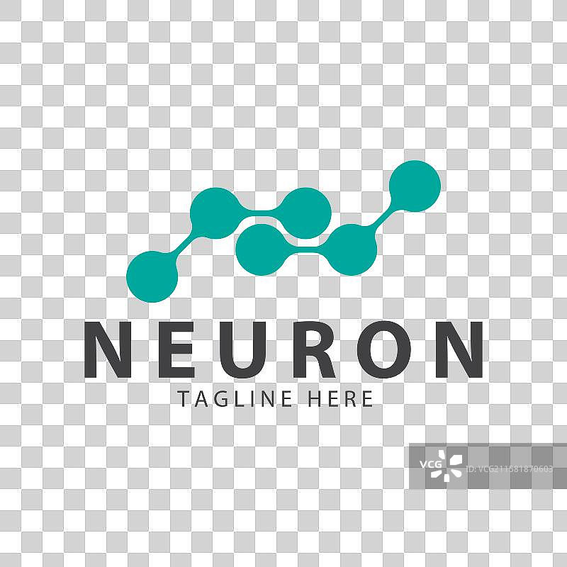 神经元标志或神经细胞标志设计分子图片素材