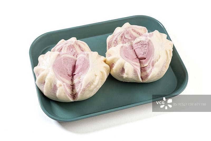 紫薯味开花馒头面点小吃图片素材