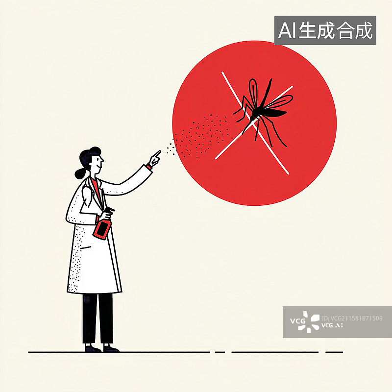 【AI数字艺术】消灭蚊虫守护健康，科学防治蚊虫传播疾病图片素材