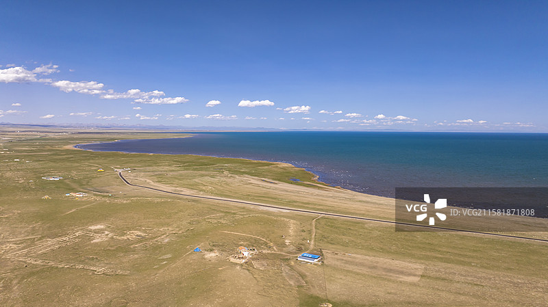 青海湖美景航拍图片素材