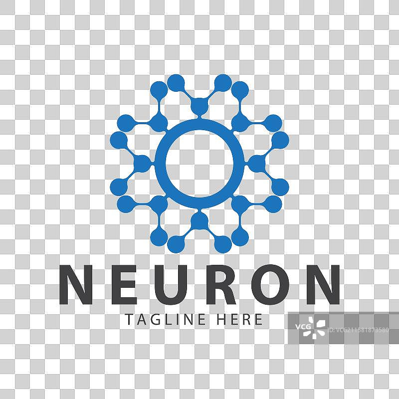 神经元标志或神经细胞标志设计分子图片素材
