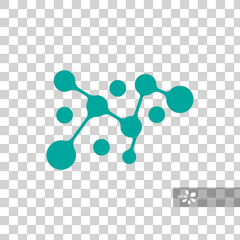 神经元标志或神经细胞标志设计分子图片素材