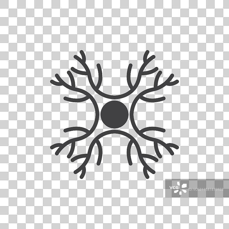 神经元标志或神经细胞标志设计分子图片素材