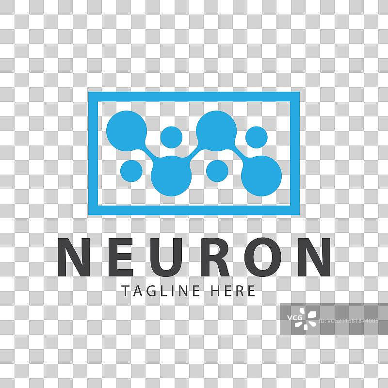 神经元标志或神经细胞标志设计分子图片素材