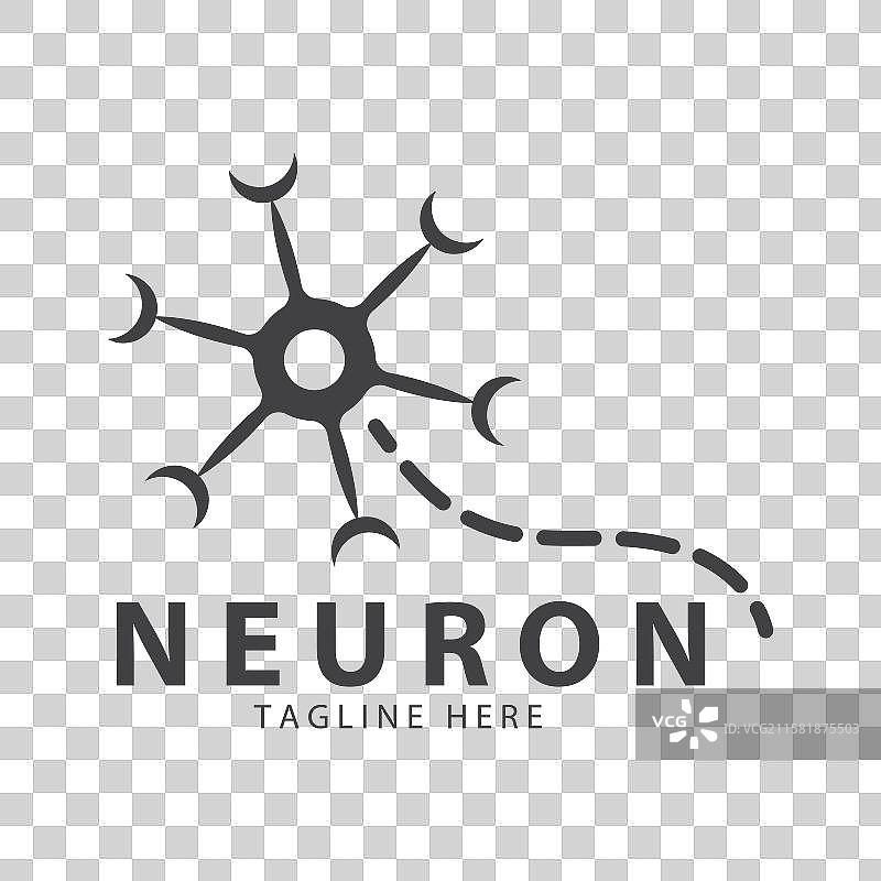 神经元标志或神经细胞标志设计分子图片素材