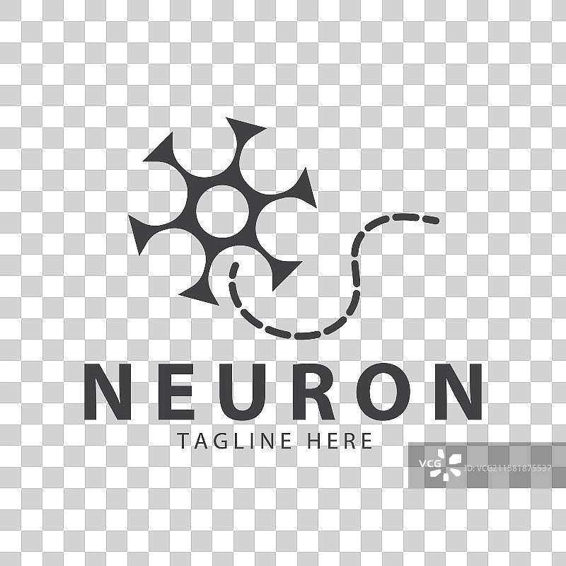 神经元标志或神经细胞标志设计分子图片素材